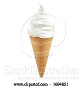 Vector Illustration of Ice Cream Cone Illustration by AtStockIllustration