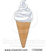 Vector Illustration of Ice Cream Cone Illustration by AtStockIllustration