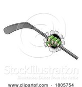 Vector Illustration of Ice Hockey Stick Claw Monster Animal Hand by AtStockIllustration