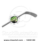 Vector Illustration of Ice Hockey Stick Claw Monster Animal Hand by AtStockIllustration