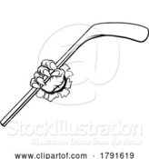 Vector Illustration of Ice Hockey Stick Claw Monster Sports Hand by AtStockIllustration