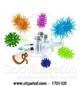Vector Illustration of Injection Syringe Vaccination Medical Concept by AtStockIllustration
