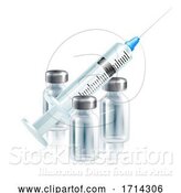 Vector Illustration of Injection Vaccine Medicine Syringe Vaccination by AtStockIllustration