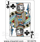 Vector Illustration of Jack of Clubs Design from Deck of Playing Cards by AtStockIllustration