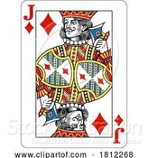 Vector Illustration of Jack of Diamonds Design from Deck of Playing Cards by AtStockIllustration