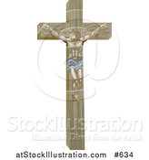 Vector Illustration of Jesus Nailed on the Crucifix by AtStockIllustration