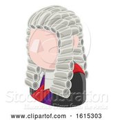 Vector Illustration of Judge Guy Avatar People Icon by AtStockIllustration