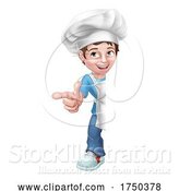 Vector Illustration of Kid Boy Chef Cook Baker Child Sign by AtStockIllustration