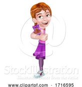 Vector Illustration of Kid Girl Child Thumbs up Sign by AtStockIllustration