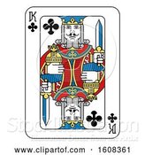 Vector Illustration of King of Clubs Playing Card by AtStockIllustration
