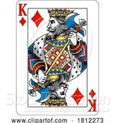 Vector Illustration of King of Diamonds Design from Deck of Playing Cards by AtStockIllustration