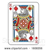 Vector Illustration of King of Diamonds Playing Card by AtStockIllustration