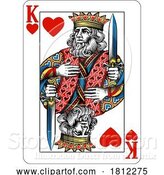 Vector Illustration of King of Hearts Design from Deck of Playing Cards by AtStockIllustration