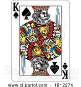 Vector Illustration of King of Spades Design from Deck of Playing Cards by AtStockIllustration