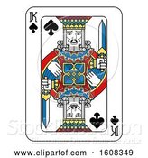 Vector Illustration of King of Spades Playing Card by AtStockIllustration