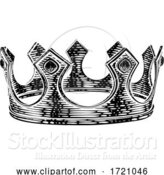 Vector Illustration of King Royal Crown Vintage Retro Style Illustration by AtStockIllustration