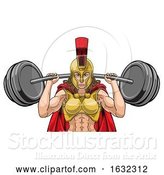Vector Illustration of Lady Spartan Trojan Sports Mascot by AtStockIllustration