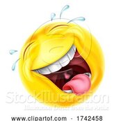 Vector Illustration of Laughing Emoticon Face Icon by AtStockIllustration