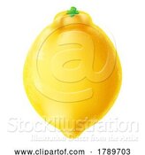 Vector Illustration of Lemon Fruit Emoji Icon by AtStockIllustration