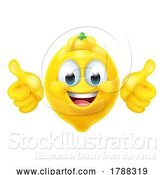 Vector Illustration of Lemon Fruit Emoticon Emoji Mascot Icon by AtStockIllustration