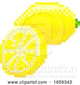 Vector Illustration of Lemon Pixel Art 8 Bit Video Game Fruit Icon by AtStockIllustration