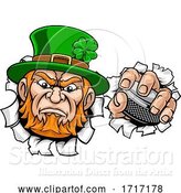 Vector Illustration of Leprechaun Ice Hockey Sports Mascot by AtStockIllustration