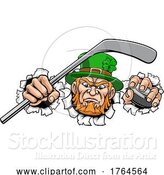 Vector Illustration of Leprechaun Ice Hockey Sports Mascot by AtStockIllustration