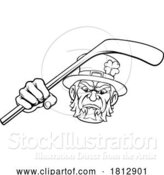 Vector Illustration of Leprechaun Ice Hockey Sports Mascot by AtStockIllustration