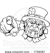 Vector Illustration of Leprechaun Mascot Character Pointing by AtStockIllustration