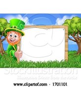 Vector Illustration of Leprechaun Sign St Patricks Day Scene by AtStockIllustration