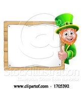 Vector Illustration of Leprechaun St Patricks Day Background Sign by AtStockIllustration