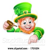 Vector Illustration of Leprechaun St Patricks Day Character Sign by AtStockIllustration