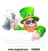 Vector Illustration of Leprechaun St Patricks Day Cool Sign by AtStockIllustration