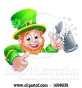 Vector Illustration of Leprechaun St Patricks Day Drink Sign by AtStockIllustration