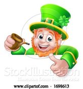 Vector Illustration of Leprechaun St Patricks Day Pipe Sign by AtStockIllustration