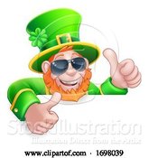 Vector Illustration of Leprechaun St Patricks Day Sunglasses Sign by AtStockIllustration