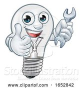 Vector Illustration of Light Bulb Character Lightbulb Mascot by AtStockIllustration