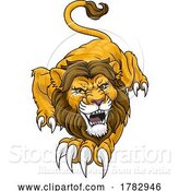 Vector Illustration of Lion Angry Lions Team Sports Mascot Roaring by AtStockIllustration