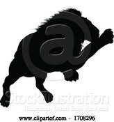 Vector Illustration of Lion Animal Silhouette by AtStockIllustration