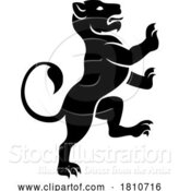Vector Illustration of Lion Crest Lioness Leopard Panther Cougar Rampant by AtStockIllustration