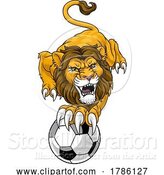 Vector Illustration of Lion Soccer Football Animal Sports Team Mascot by AtStockIllustration