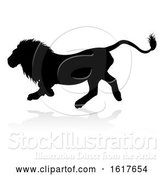 Vector Illustration of Lions Silhouette by AtStockIllustration
