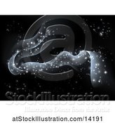 Vector Illustration of Magical Sparkly Wave over a Starry Sky by AtStockIllustration