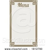 Vector Illustration of Menu Frame Border Background by AtStockIllustration