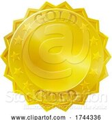 Vector Illustration of Metallic Gold Medal Rosette by AtStockIllustration