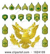 Vector Illustration of Military Army Enlisted Ranks Insignia by AtStockIllustration