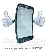 Vector Illustration of Mobile Cell Phone Mascot Character by AtStockIllustration