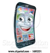 Vector Illustration of Mobile Cell Phone Mascot Character by AtStockIllustration