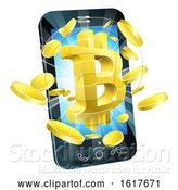 Vector Illustration of Mobile Phone Bitcoin Concept by AtStockIllustration