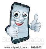 Vector Illustration of Mobile Phone Thumbs up Mascot by AtStockIllustration